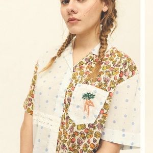 UO Kimchi Blue Artie Spliced Souvenir Top - NWT!